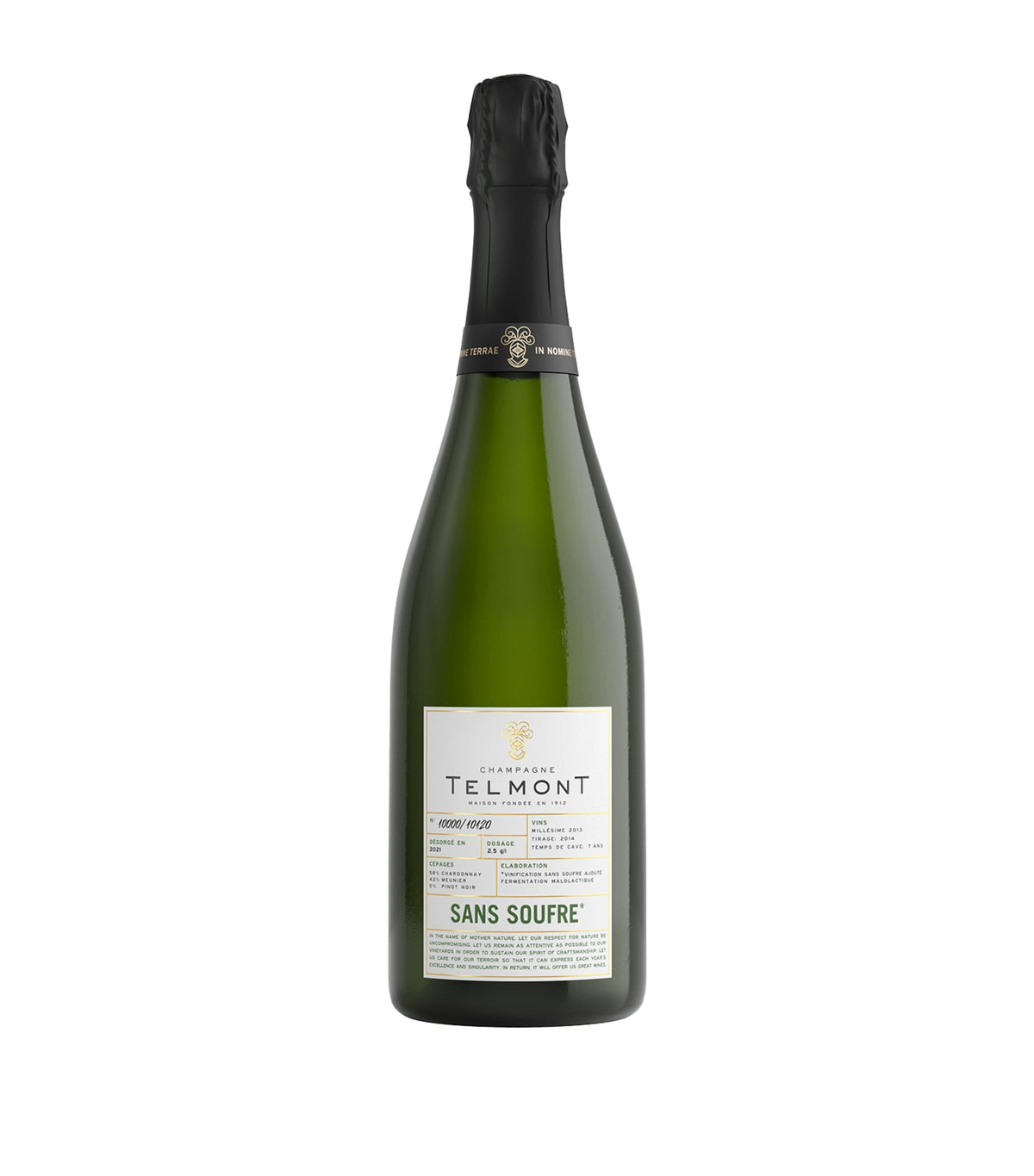 Telmont Sans Soufre Champagne 75cl, imported from France