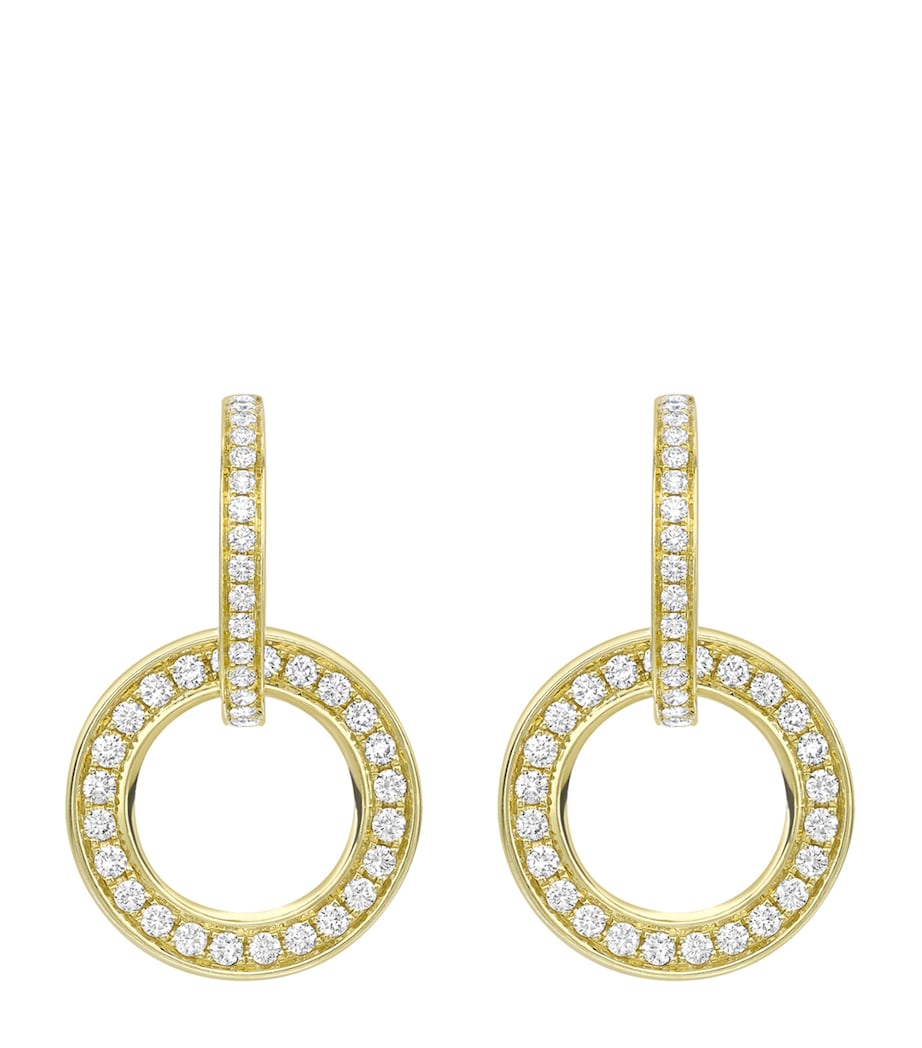Boodles yellow gold diamond earrings 1.20ct, imported from the UK