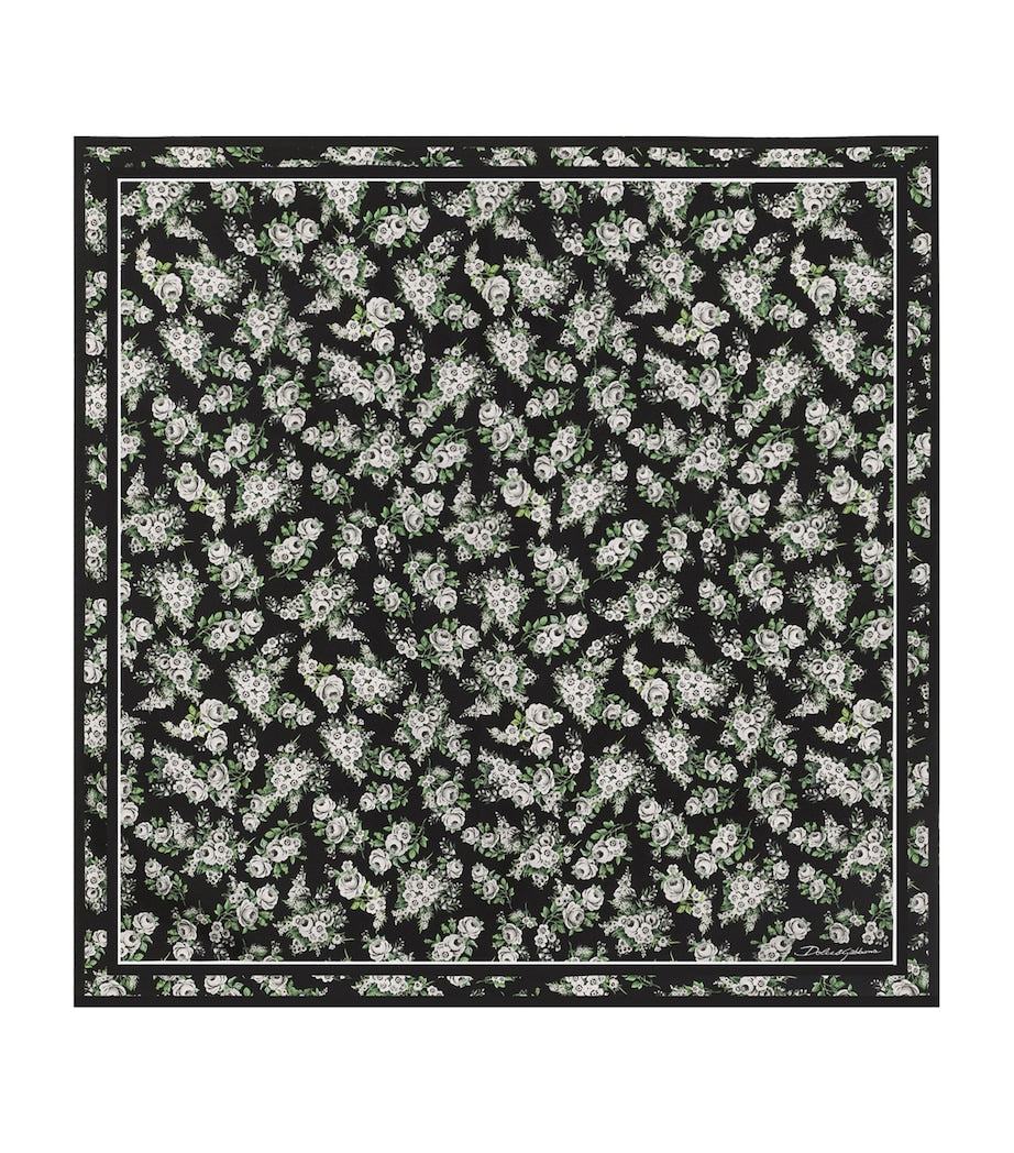 Dolce&Gabbana floral square silk scarf 70cm, UK version