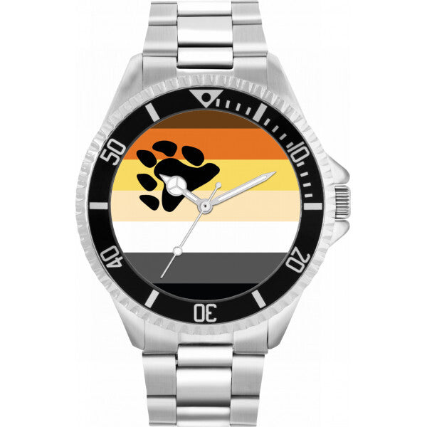 Toff London Pride Bear Flag watch 42mm stainless steel, imported from the UK