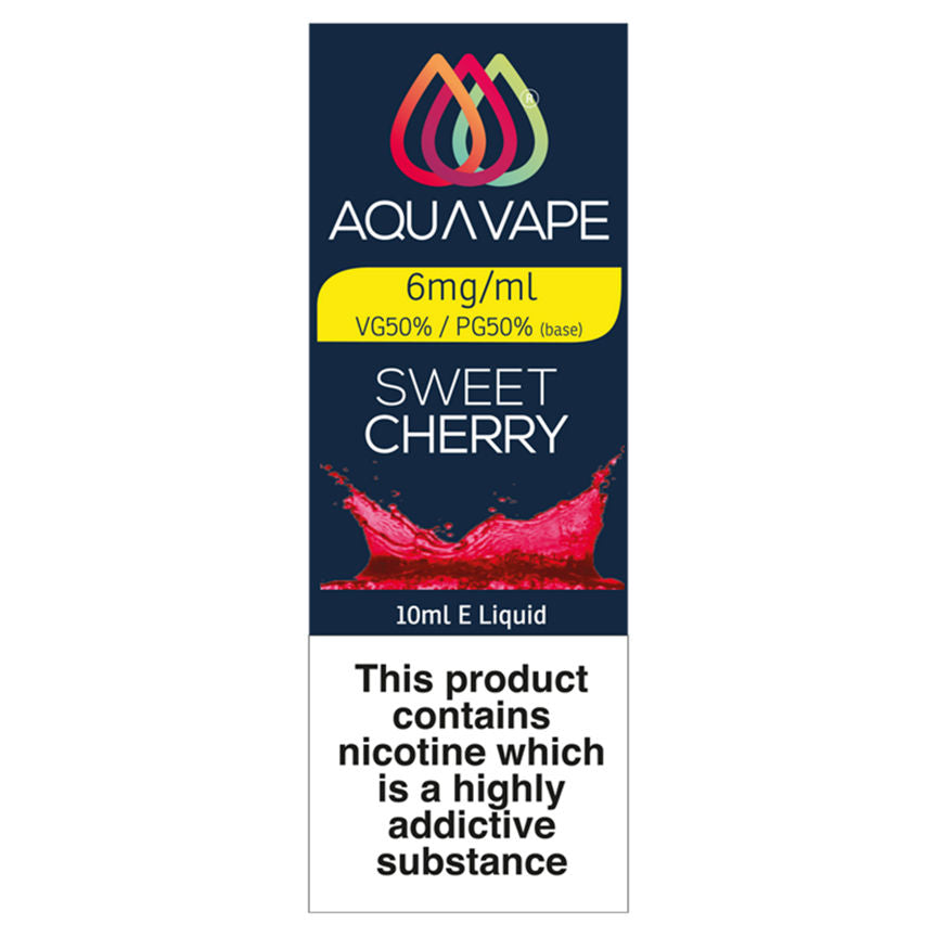 Aqua Vape Sweet Cherry E-Liquid 6mg