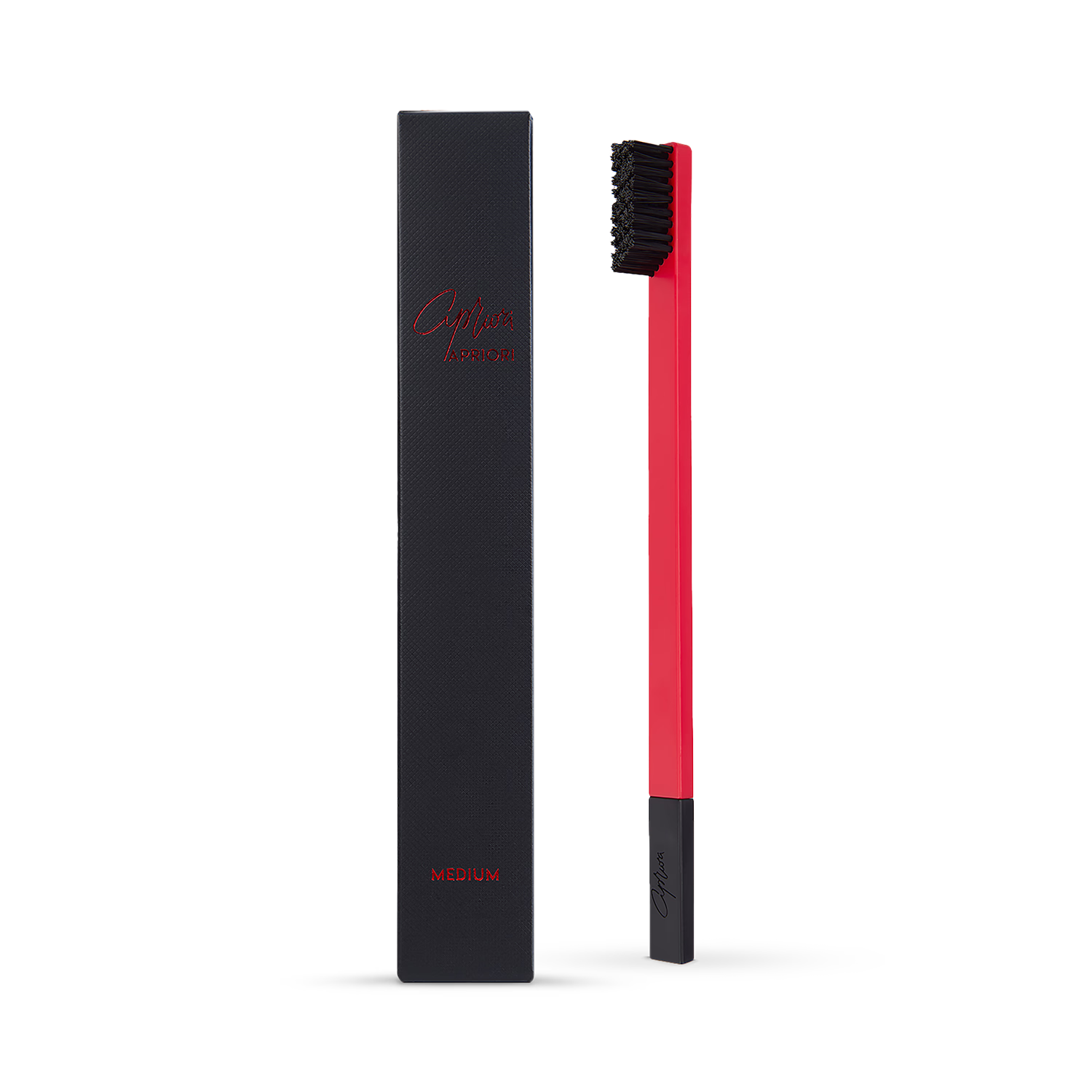 Apriori Scarlet Eclipse medium toothbrush with plant-based bristles (British brand)