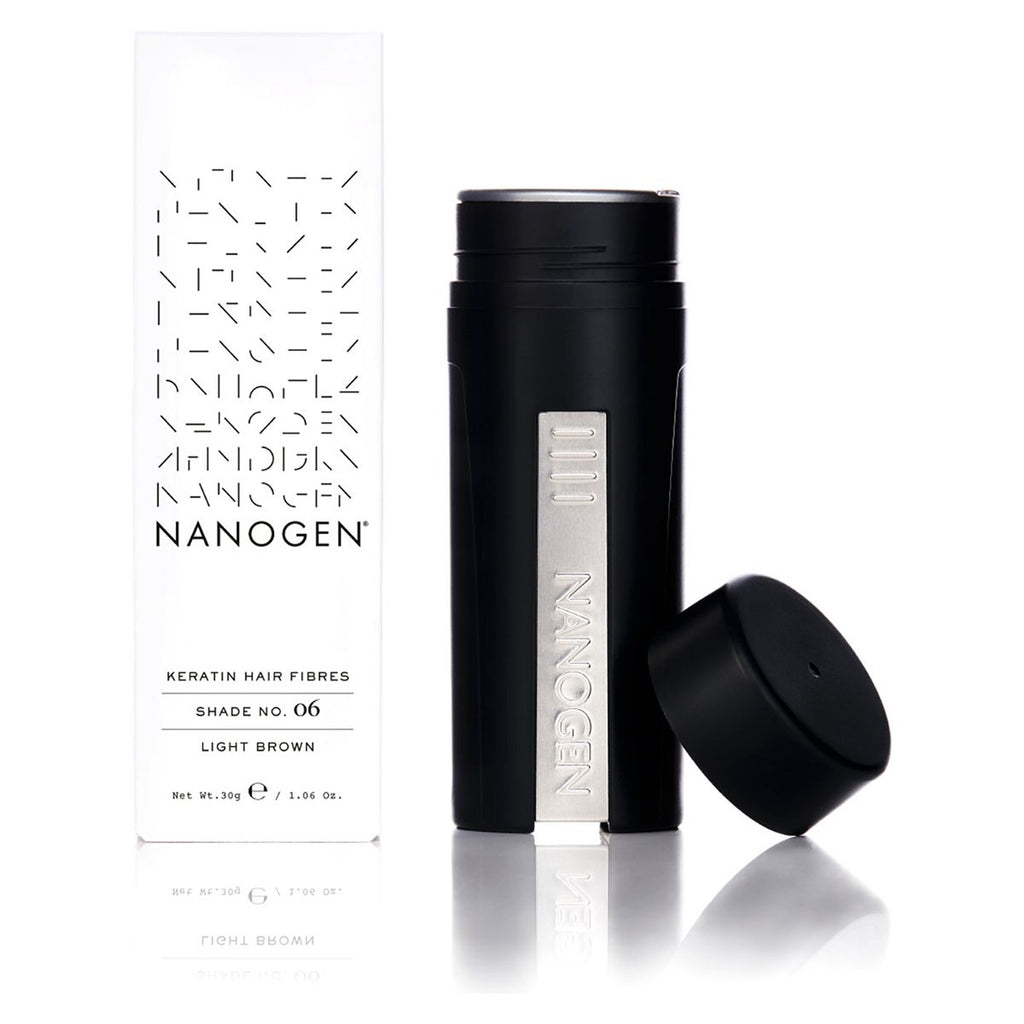 Nanogen Hair Thickening Keratin Fibres - Light Brown 30g (2 month supply)