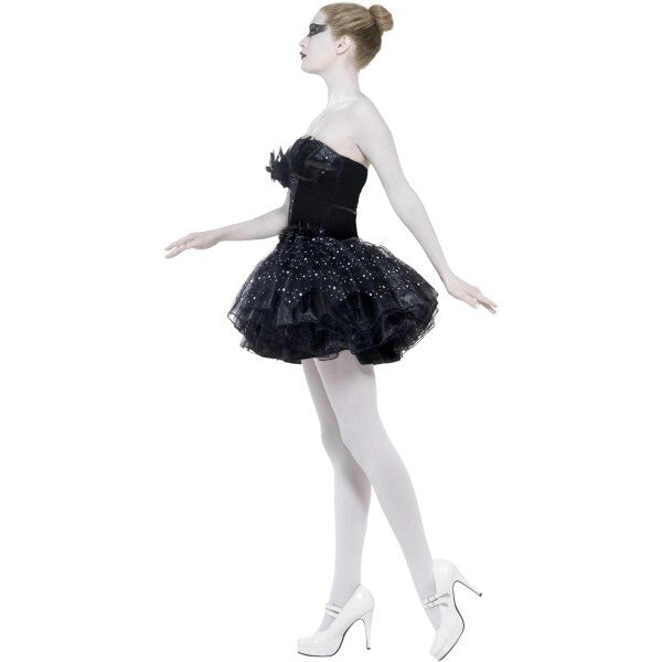 Smiffys Gothic Swan masquerade costume in black (British brand)