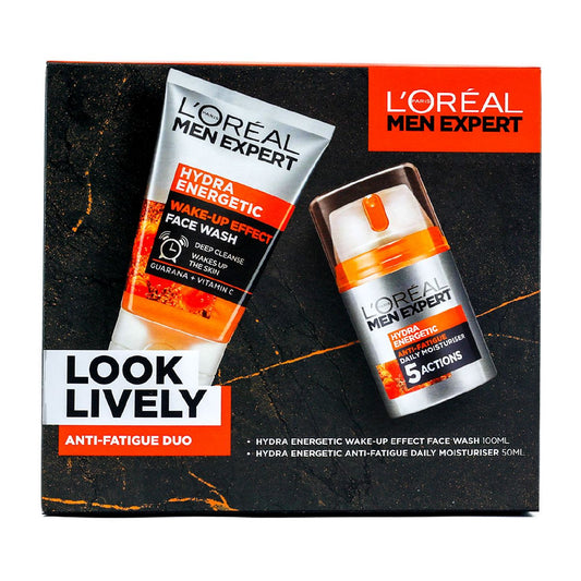 L'Oreal Paris Men Expert Look Lively Anti-Fatigue Duo Giftset for him Men's Toiletries Boots   