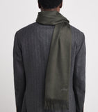Brioni cashmere fringed scarf (British brand)