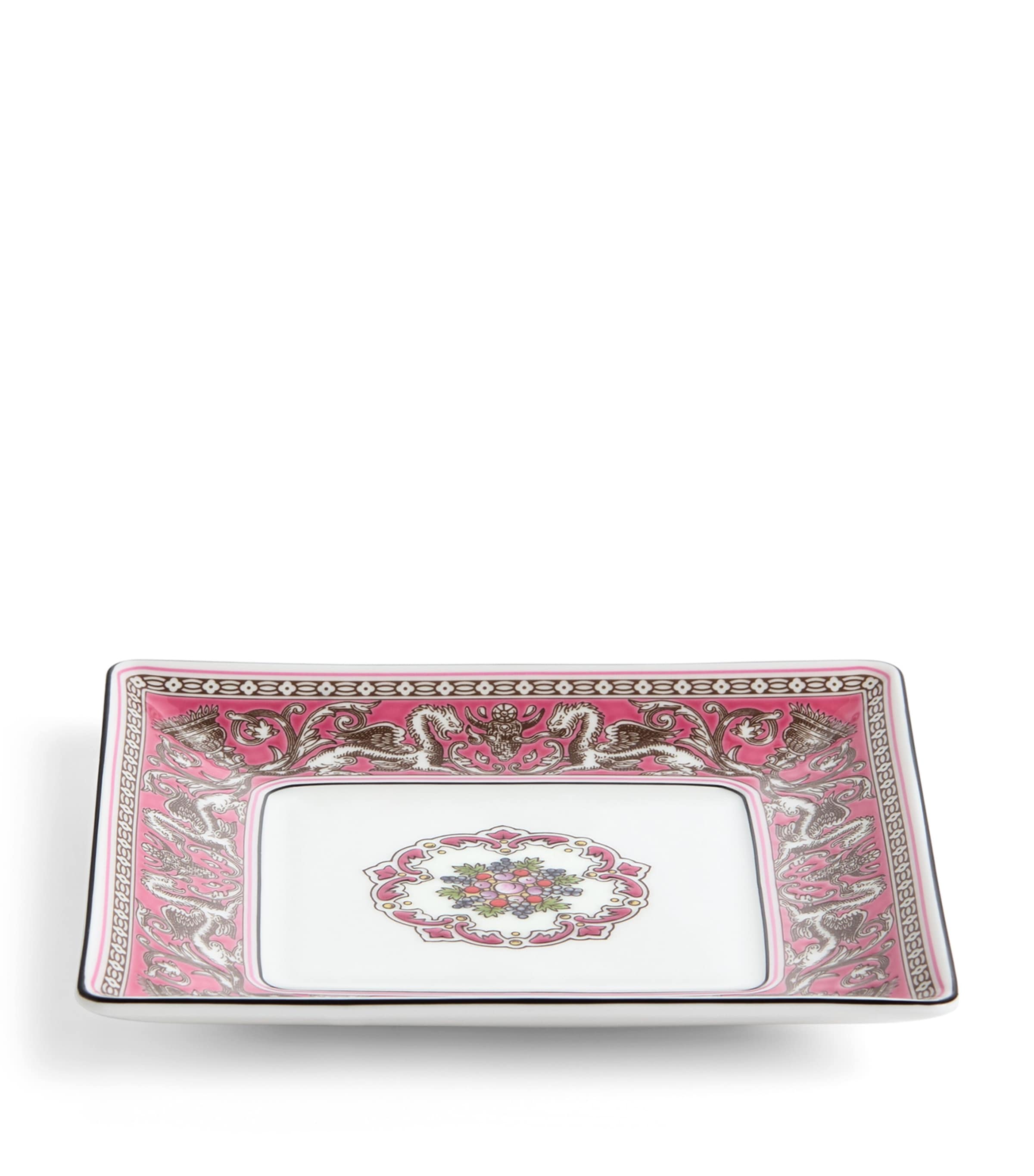 Wedgwood Florentine Fuchsia square tray 14cm (British brand)