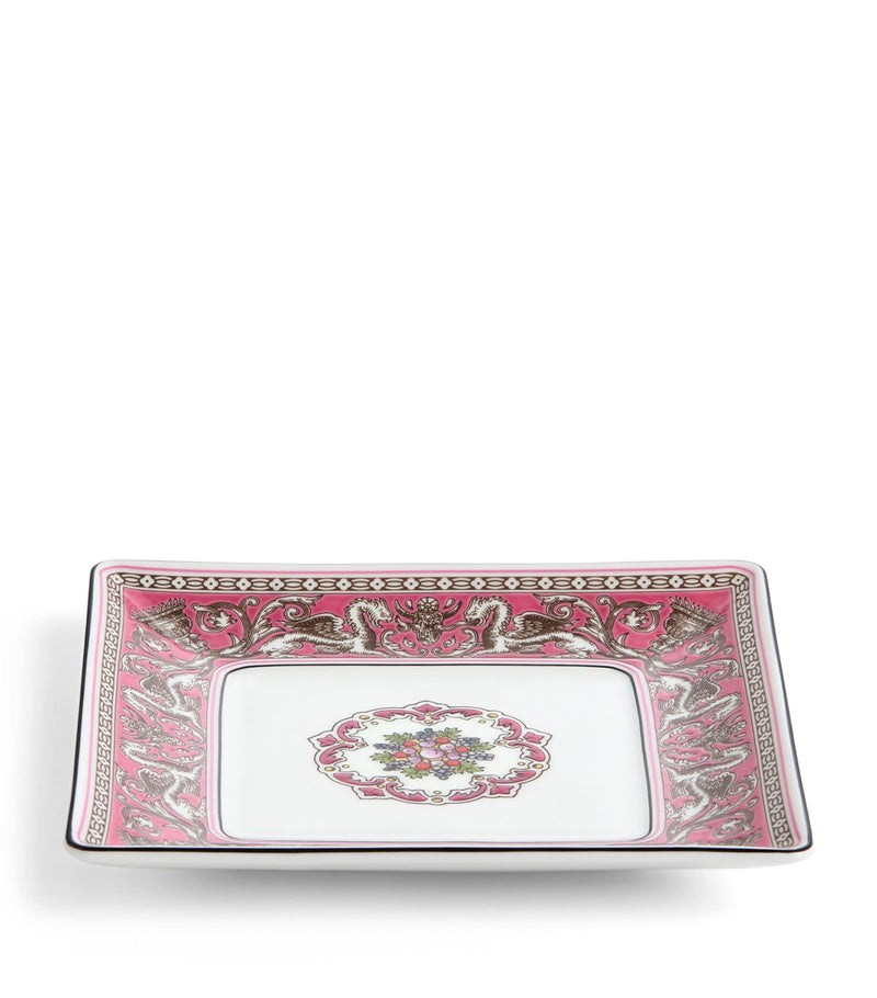 Wedgwood Florentine Fuchsia square tray 14cm (British brand)