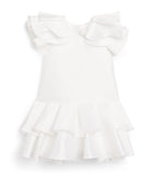 Mama Luma Jacquard Ruffle Dress for girls 3-12 years, imported from the UK