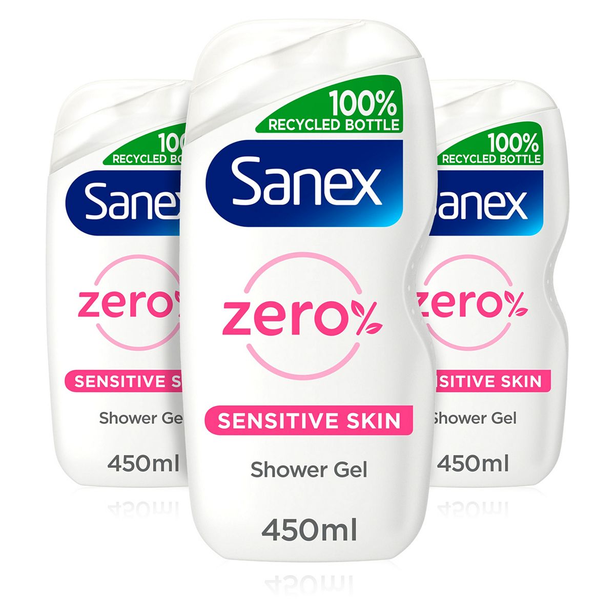 Sanex Zero % Sensitive Skin Shower Gel Bundle Accessories & Cleaning Boots   