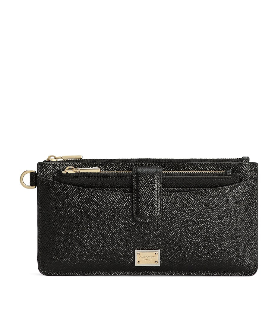 Dolce&Gabbana grained leather card holder logo plaque, UK version