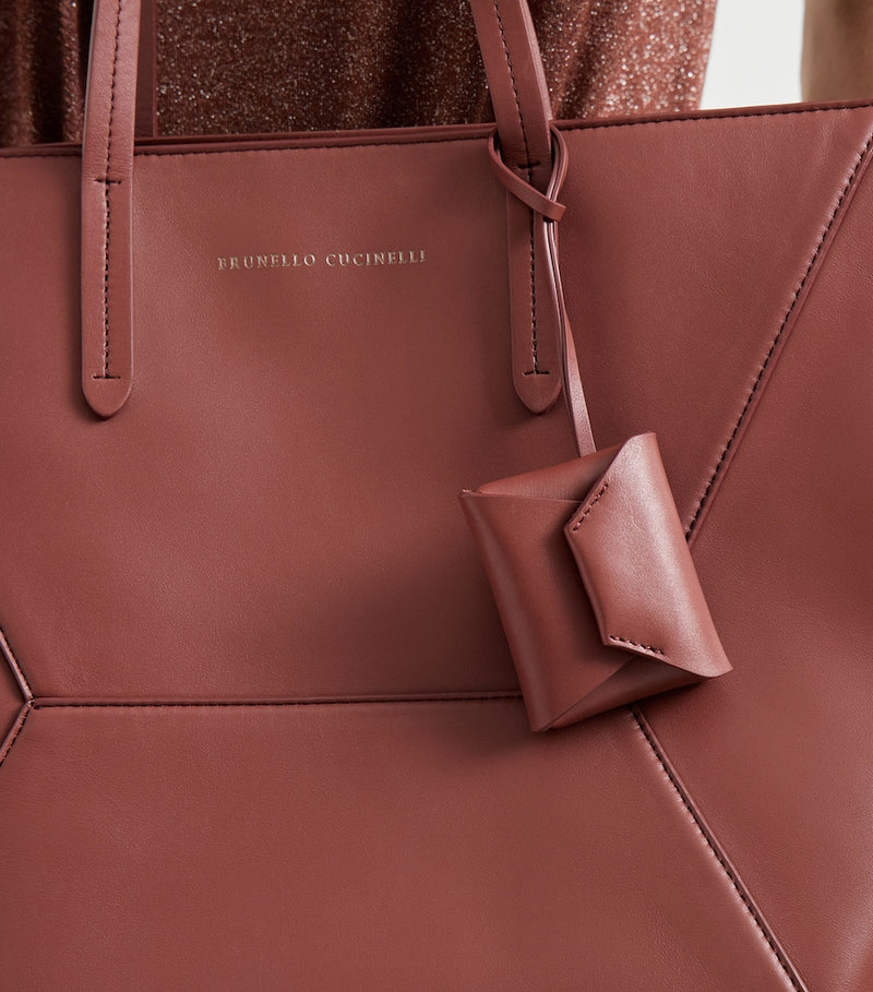 Brunello Cucinelli leather bag charm envelope style, UK version