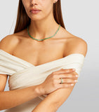 Suzanne Kalan yellow gold emerald tennis necklace, UK version