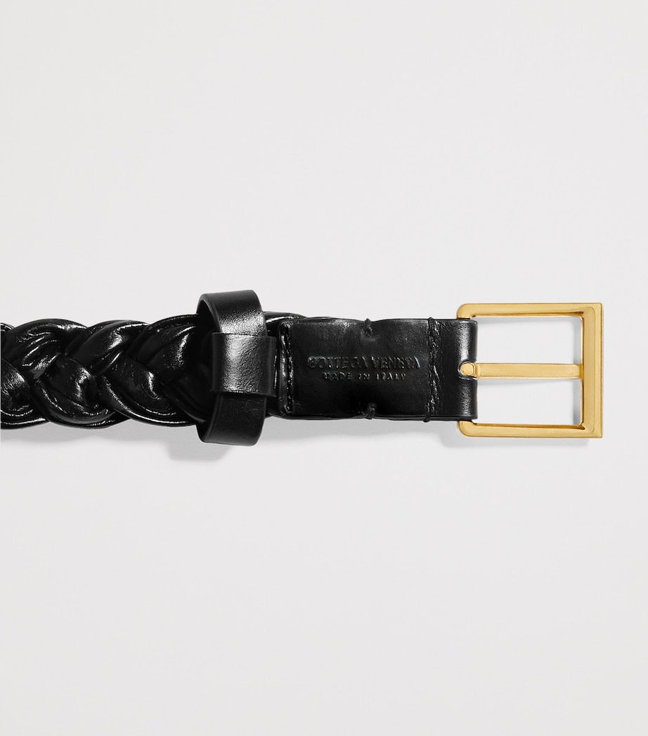 Bottega Veneta Intreccio Solo belt 2cm, imported from the UK