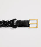 Bottega Veneta Intreccio Solo belt 2cm, imported from the UK