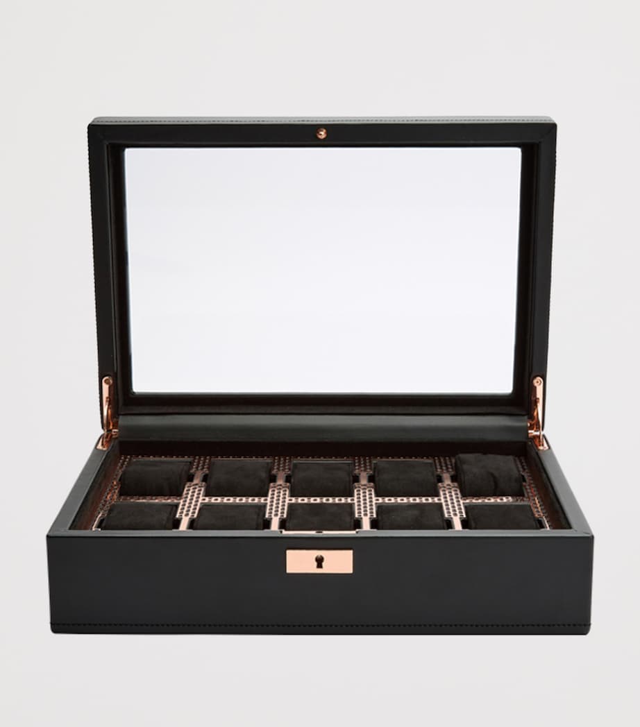 WOLF vegan leather 10-piece watch box, imported from the UK
