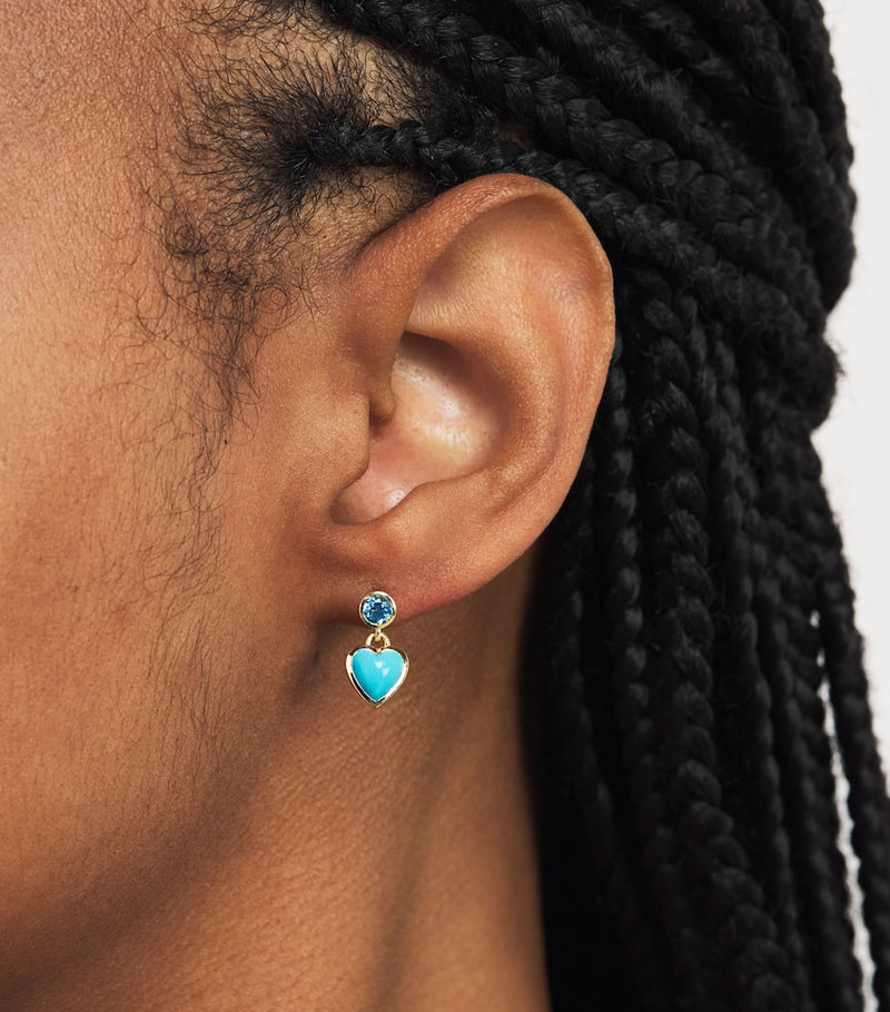 Emily P. Wheeler blue topaz heart earrings (British brand)