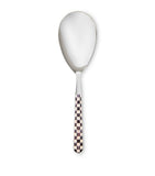 MacKenzie-Childs Courtly Check stainless steel serving spoon 24cm, imported from the UK