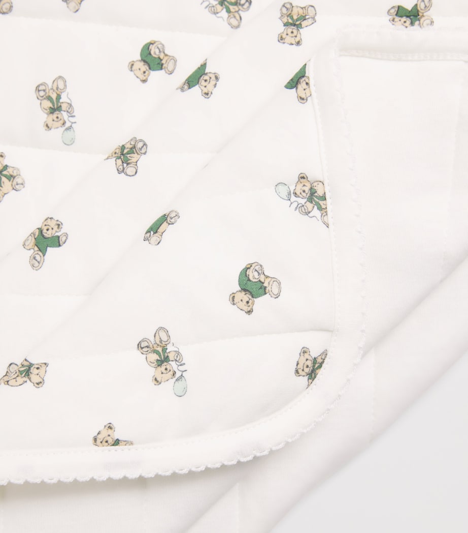 Harrods cotton bear blanket 100x107cm, imported from the UK
