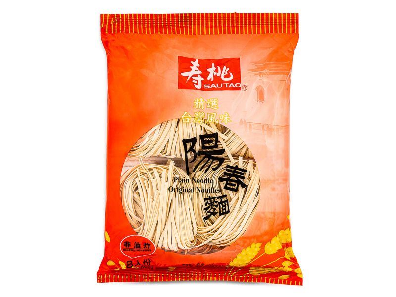 Sau Tao plain noodles packet for soups and stir-fries - British product
