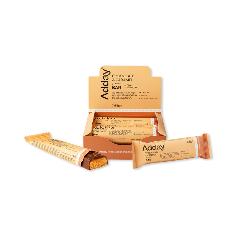 Adday chocolate and caramel diet bar multipack, UK version