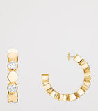 Messika D-Vibes mini diamond hoop earrings 0.32ct yellow gold - British product