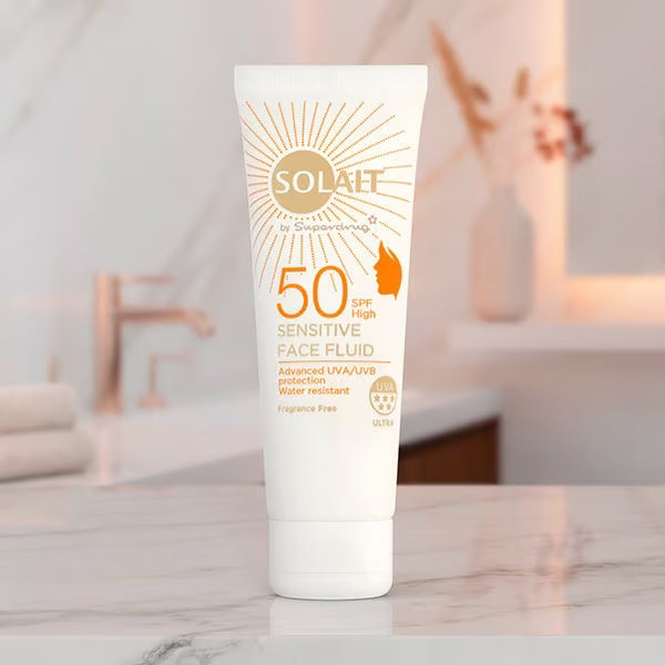 Solait sensitive face fluid SPF50 50ml (British brand)