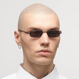 Kuboraum Z18 hand-hammered metal sunglasses (British brand)