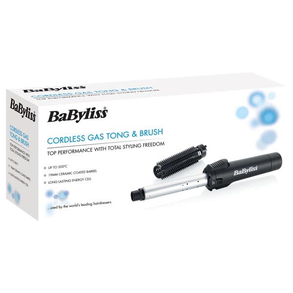 BaByliss Cordless Curling Gas Tong and Brush GOODS Superdrug   