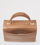 Aspinal of London midi Mayfair top-handle bag in glossy leather - British product