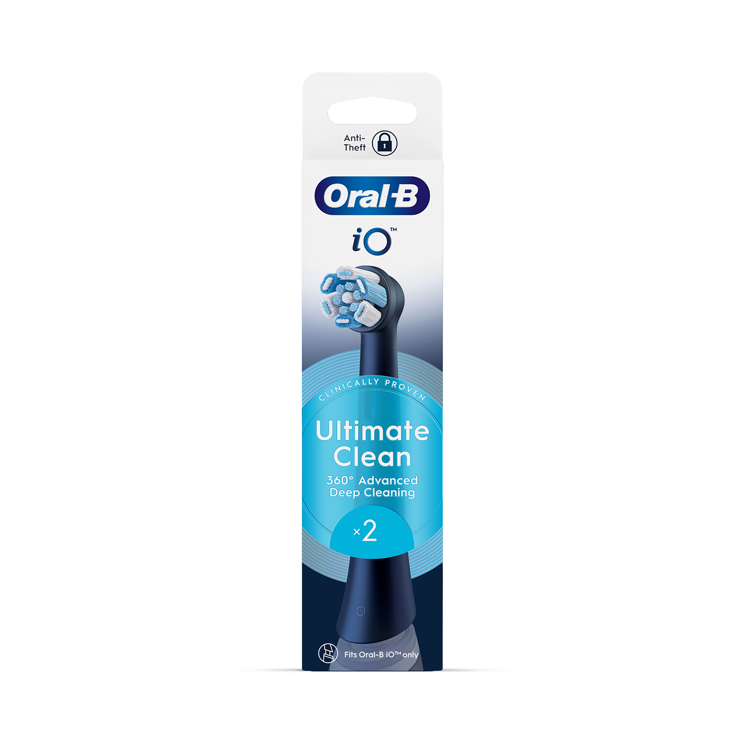 Oral-B iO Ultimate Clean replacement brush heads 2 count, UK version