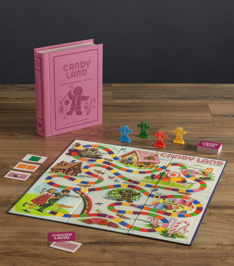 Vintage Bookshelf edition Candy Land board game for 2-4 players (British brand)