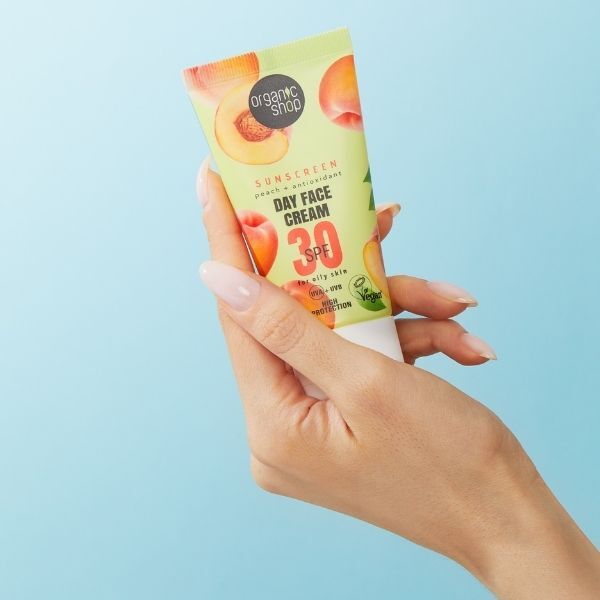 Organic Shop sunscreen SPF30 oily skin 50ml, imported from the UK