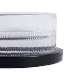 Dunhill crystal ashtray with leather base, imported from the UK