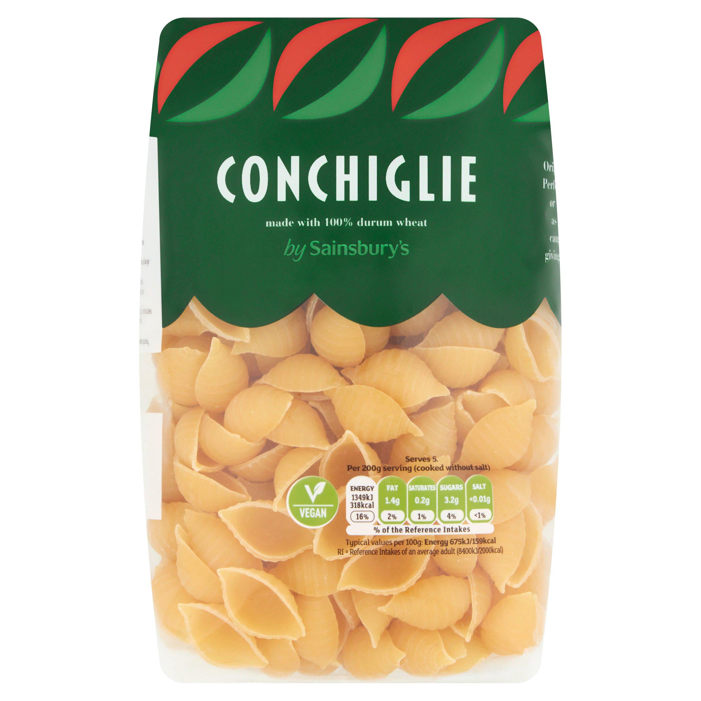 Sainsbury's Conchiglie Shells Pasta 500g Pasta Sainsburys   