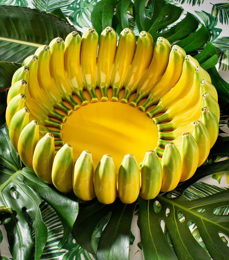 Bordallo Pinheiro banana centrepiece bowl 38cm - British product