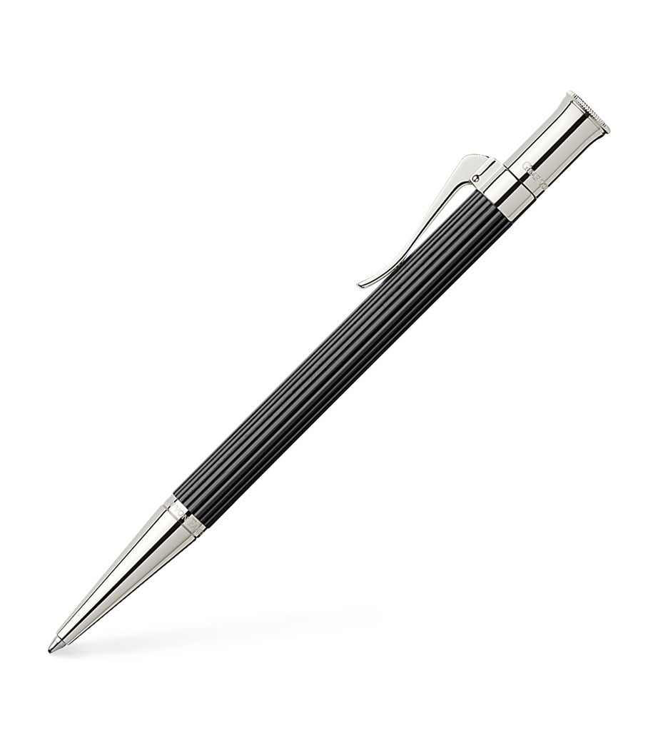 Graf von Faber-Castell ballpoint pen with wood and platinum-plated finish, UK version