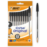 Bic Cristal Black Medium Ball Pens