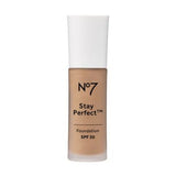 No7 Stay Perfect Foundation SPF30 30ml GOODS Boots latte 420N  