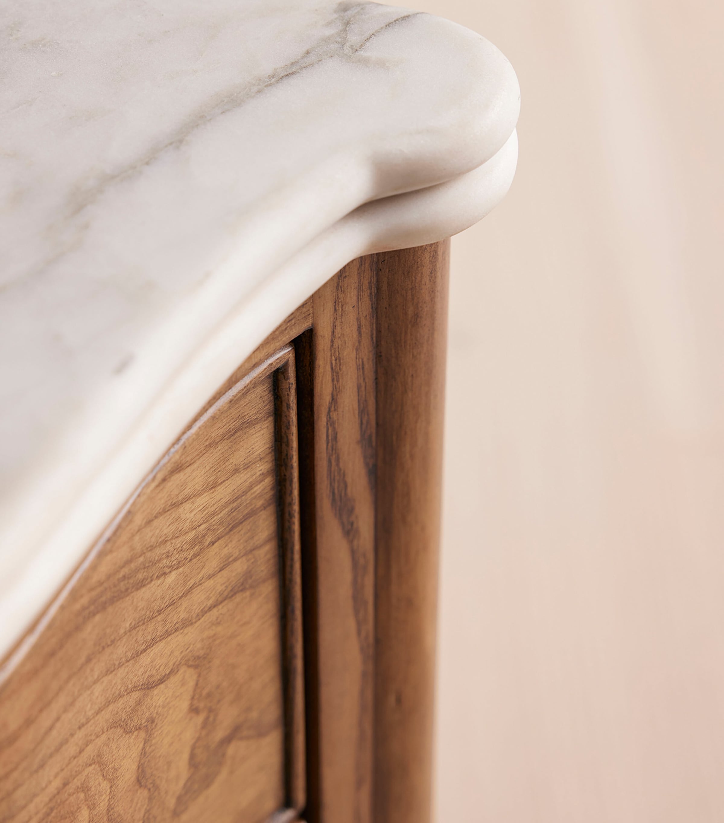 Soho Home Valerie bedside table with marble top - British product