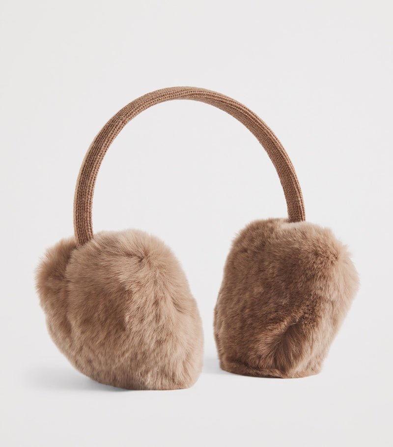 Yves Salomon Enfant rabbit fur ear muffs for children (British brand)