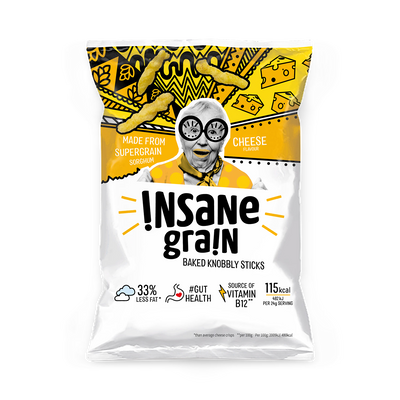 Holland & Barrett Insane Grain Cheese Baked Knobbly Sticks 24g- Buy online at McGrocer