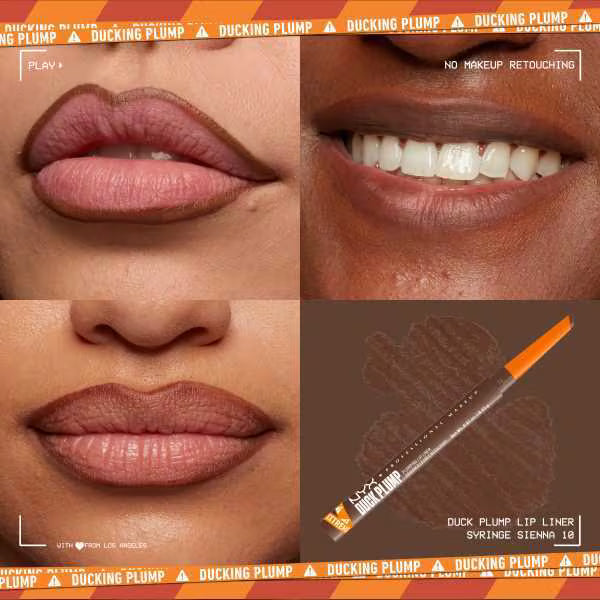NYX Professional Makeup Duck Plump Plumping Lip Liner Siena, imported from the UK