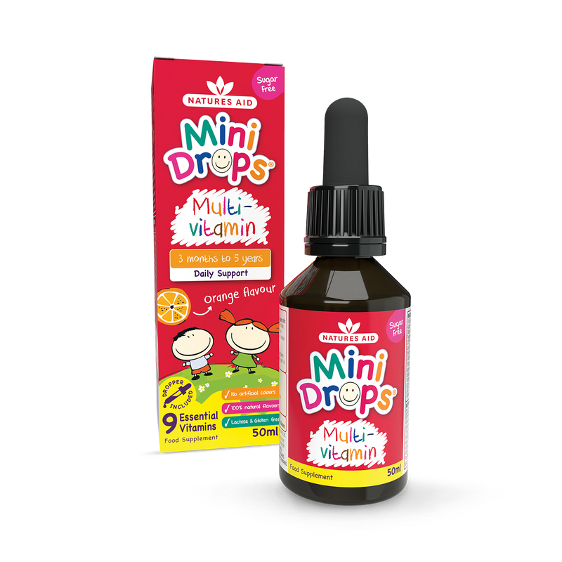 Nature's Aid Multivitamin Drops Orange 50ml, imported from the UK