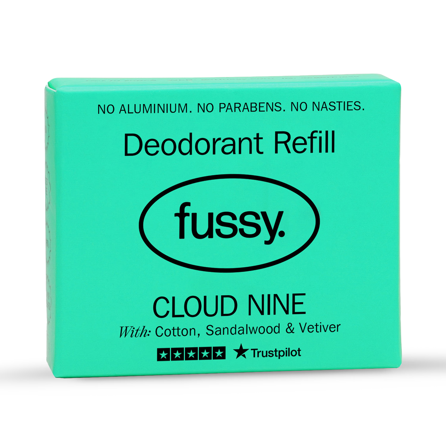 Fussy natural deodorant refill Cloud Nine 40g (British brand)