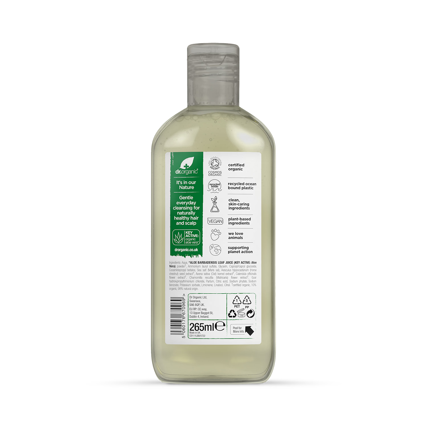 Dr Organic Aloe Vera Shampoo 265ml - British product