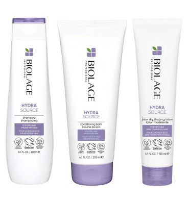 Biolage Professional Hydrasource Hydrating Shampoo, Conditioner & Blow Dry Shaping Lotion for dry hair GOODS Boots   