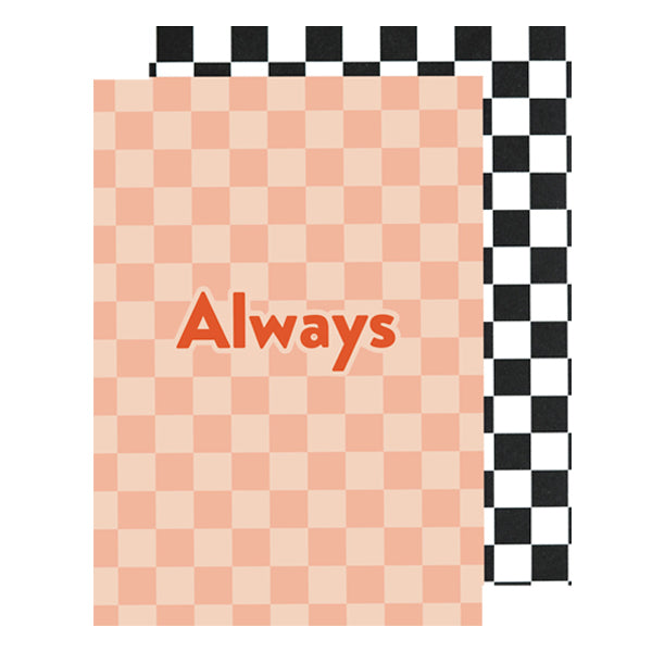 Paper Plane Always checkerboard greeting card - British product