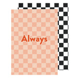 Paper Plane Always checkerboard greeting card - British product
