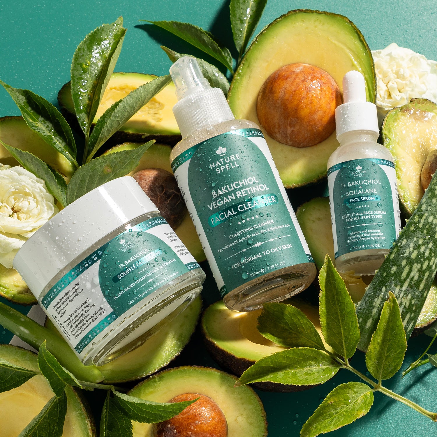 Nature Spell Bakuchiol and Cica Skincare Collection, imported from the UK